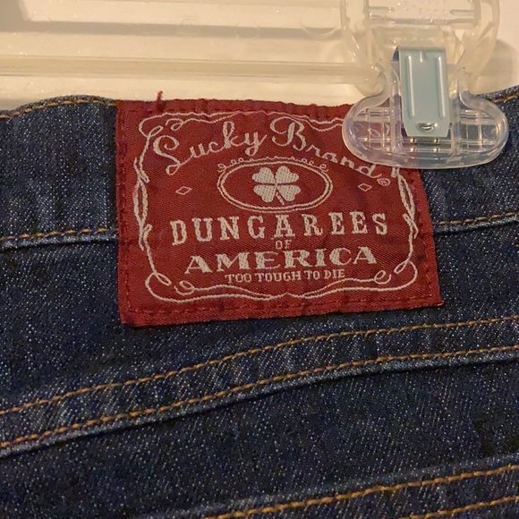 Mid rise regular length wide leg dark wash jeans - Picture 4 of 4